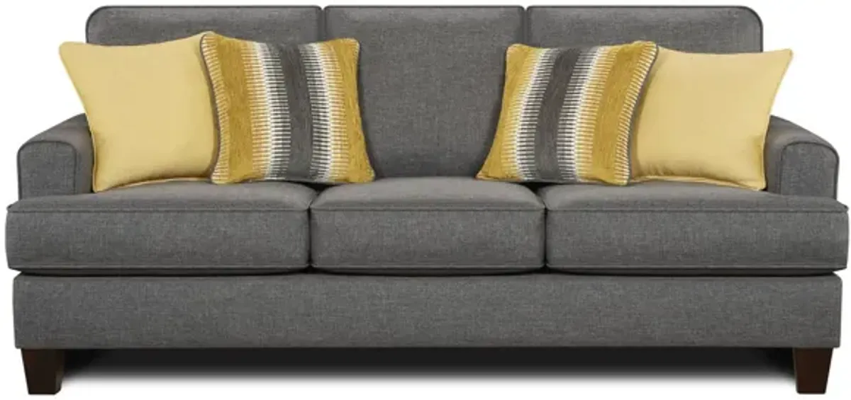 Willoughby Queen Sleeper Sofa in Maxwell Gray by Fusion Furniture