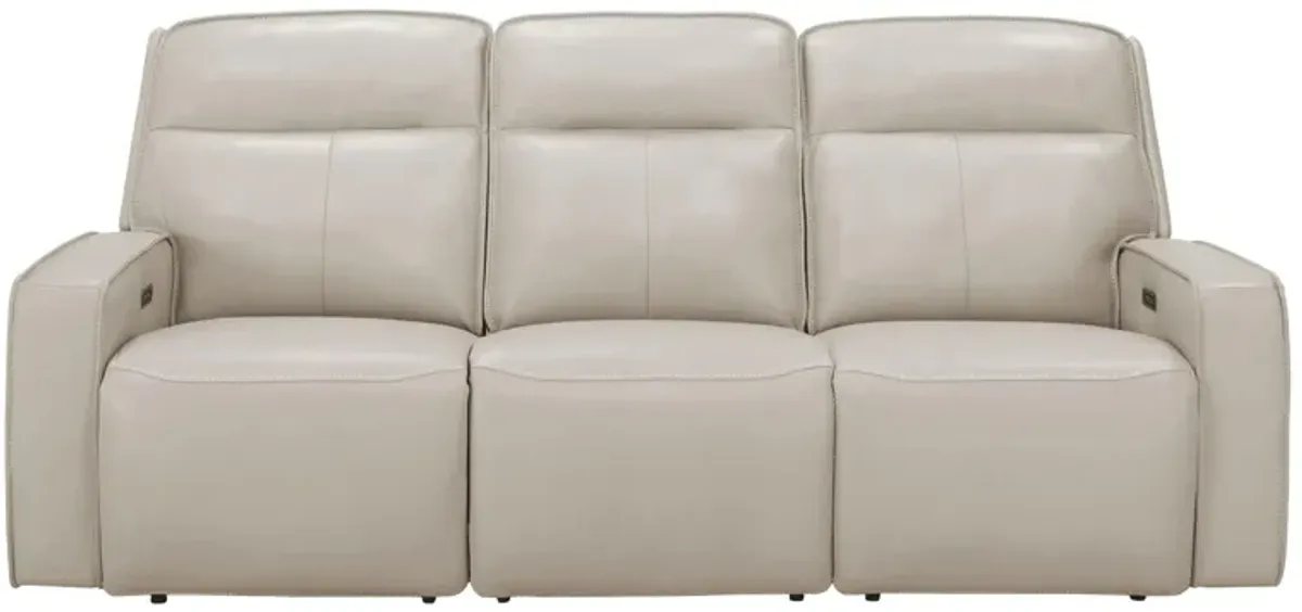 Beckett Power Sofa with Power Headrest and Power Lumbar in Ivory by Bellanest