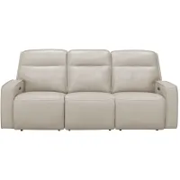 Beckett Power Sofa with Power Headrest and Power Lumbar in Ivory by Bellanest