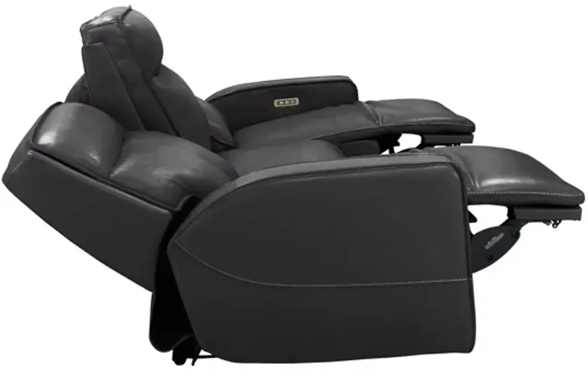 Beckett Power Sofa w/ Power Headrest and Lumbar Support