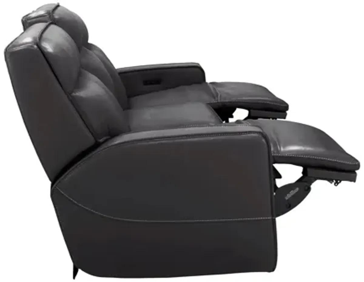 Beckett Power Sofa w/ Power Headrest and Lumbar Support