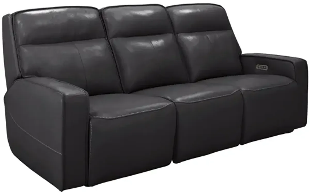 Beckett Power Sofa w/ Power Headrest and Lumbar Support
