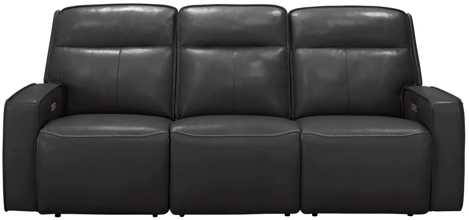 Beckett Power Sofa w/ Power Headrest and Lumbar Support in Gray by Bellanest