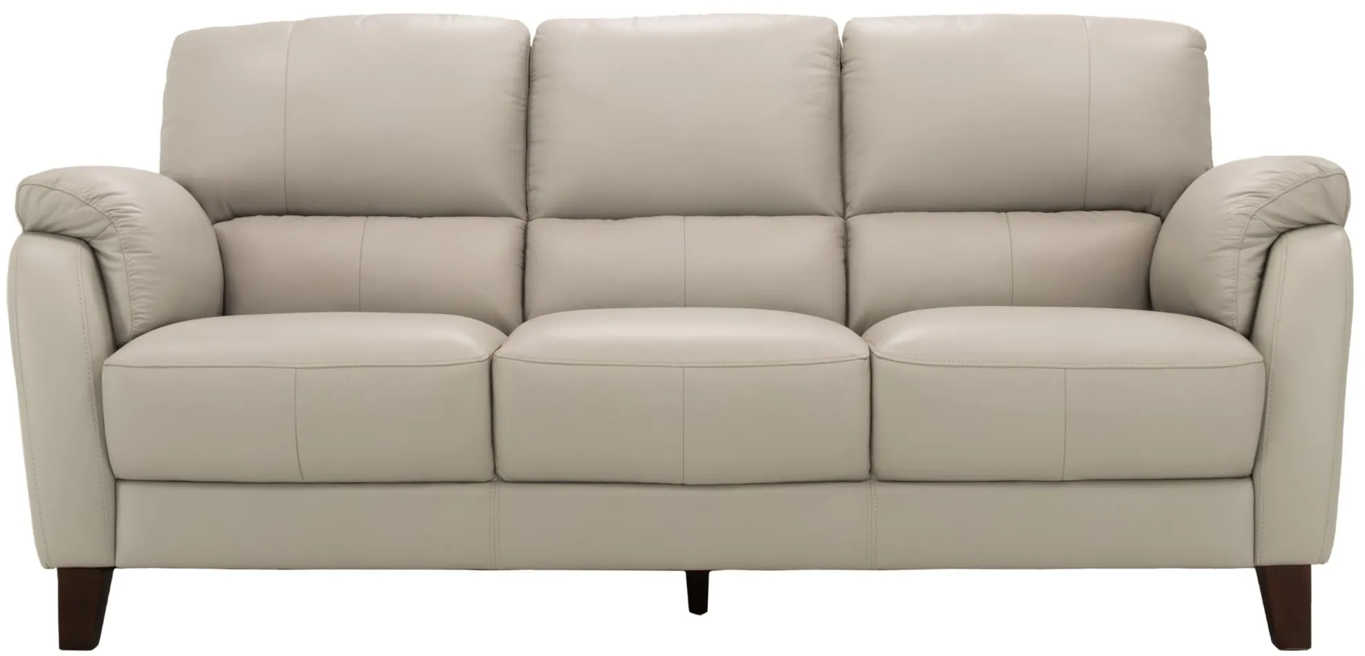 Harmony Leather Sofa in Dove Gray by Bellanest