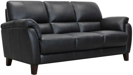 Harmony Leather Sofa in Atollo Black by Bellanest