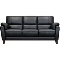 Harmony Leather Sofa in Atollo Black by Bellanest