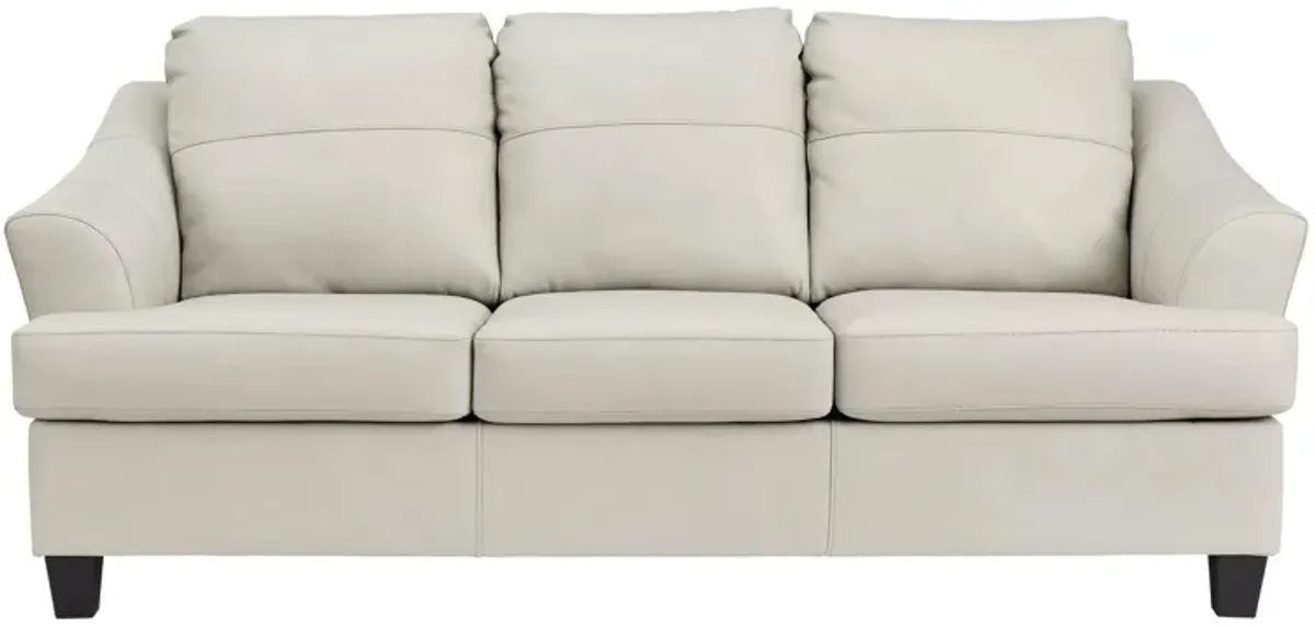 Grant Leather Sofa in Off-White;White by Ashley Furniture