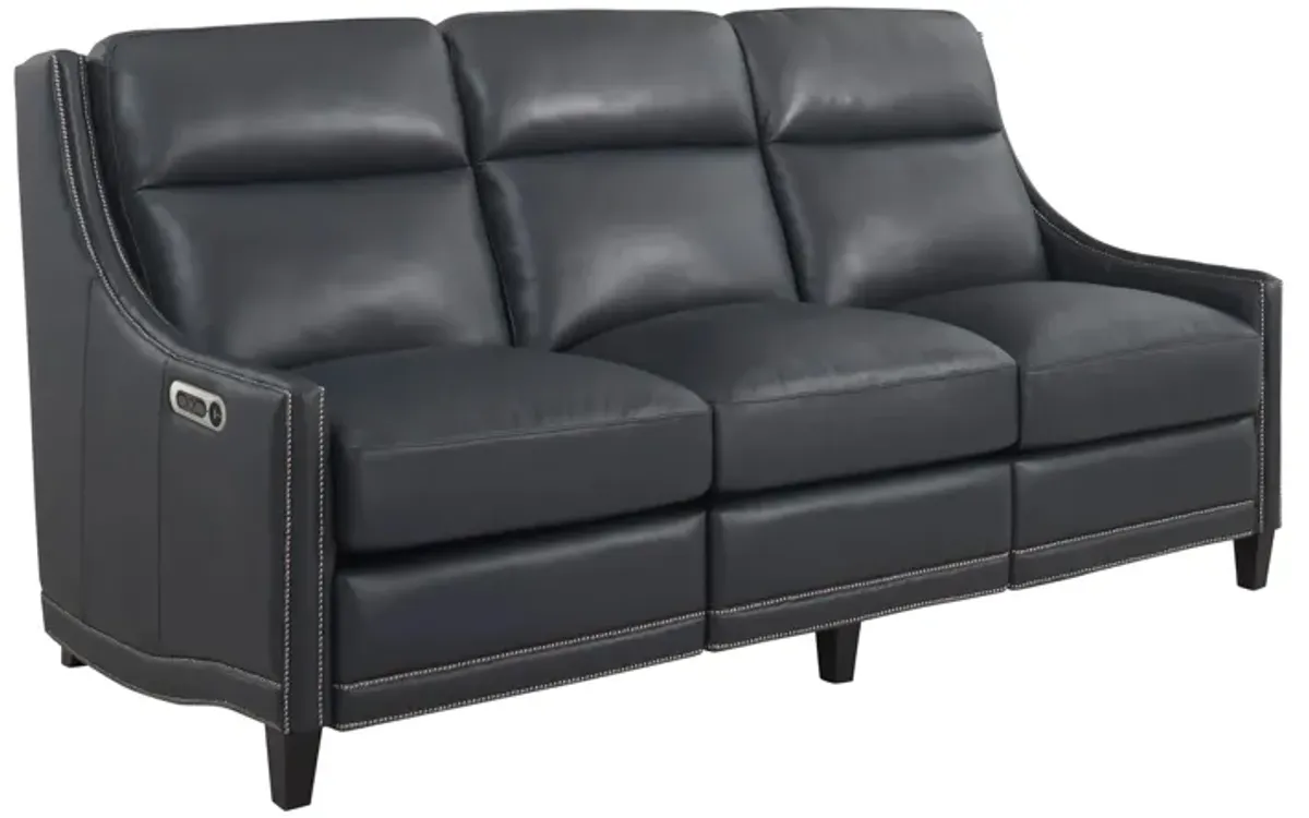 Sebastian Leather Power Sofa w/ Power Headrest