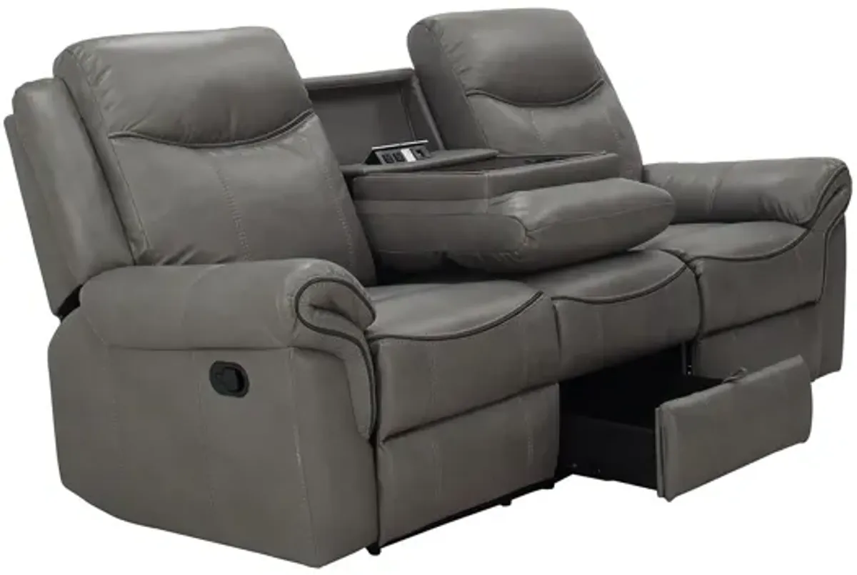 Ross Reclining Sofa W/ Drop Down Table