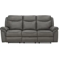 Ross Reclining Sofa w/ Drop Down Table in Gray by Bellanest