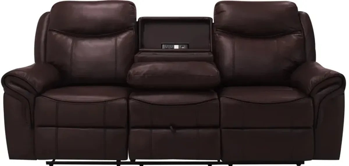 Ross Reclining Sofa W/ Drop Down Table