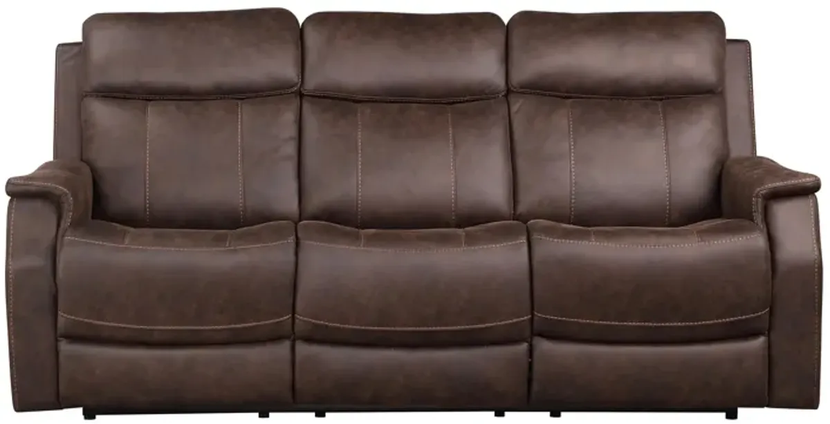 Valencia Dual Power Reclining Sofa in Walnut by Steve Silver Co.