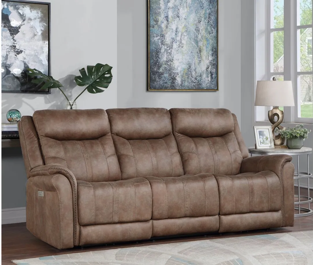 Morrison Power Sofa in Camel by Steve Silver Co.