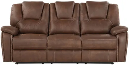 Katrine Manual Reclining Sofa in Brown by Steve Silver Co.