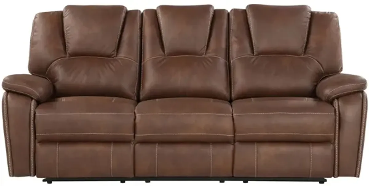 Katrine Manual Reclining Sofa in Brown by Steve Silver Co.