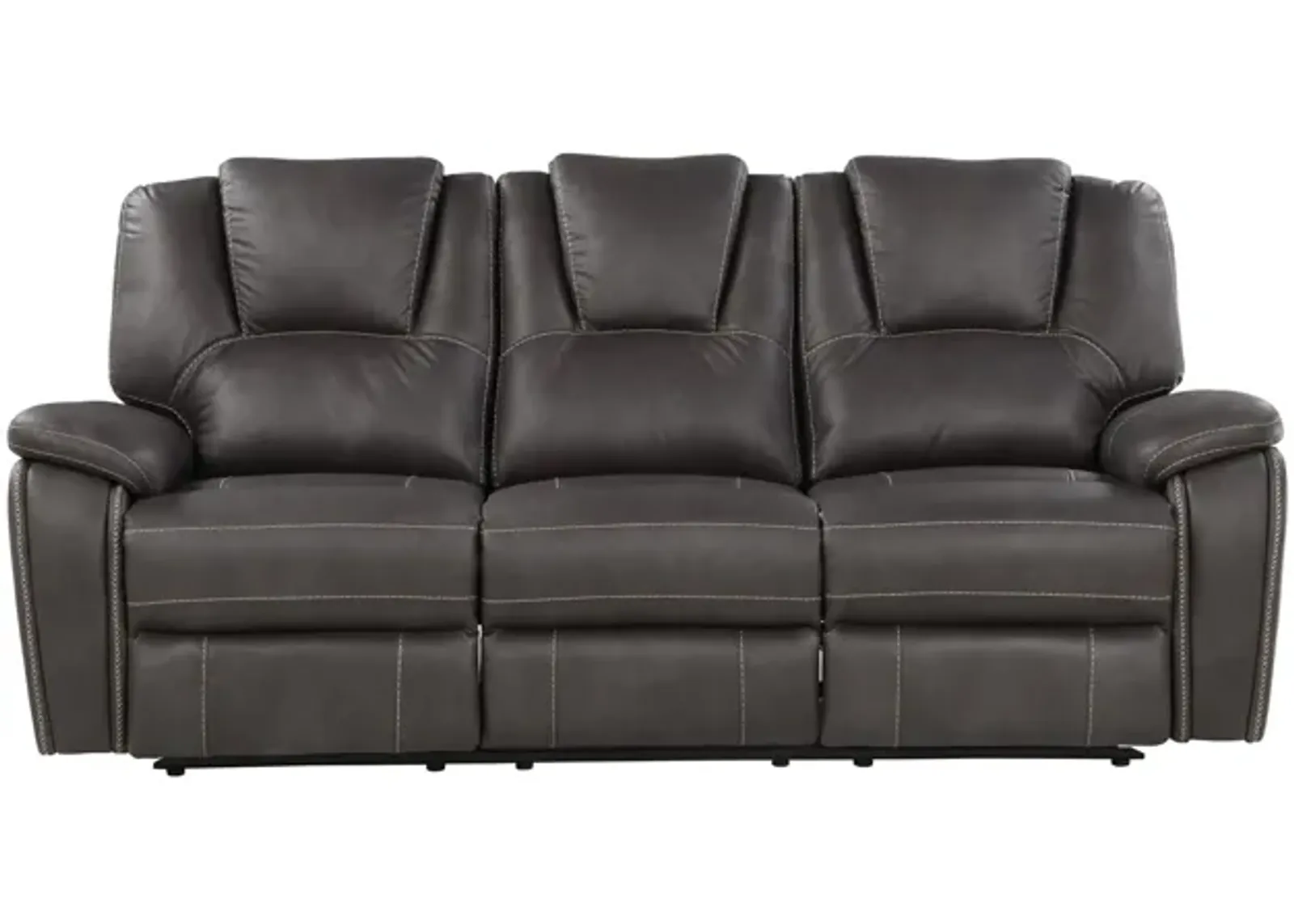 Katrine Manual Reclining Sofa in Charcoal by Steve Silver Co.