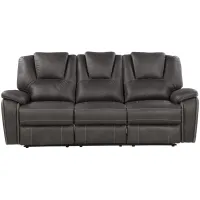 Katrine Manual Reclining Sofa in Charcoal by Steve Silver Co.