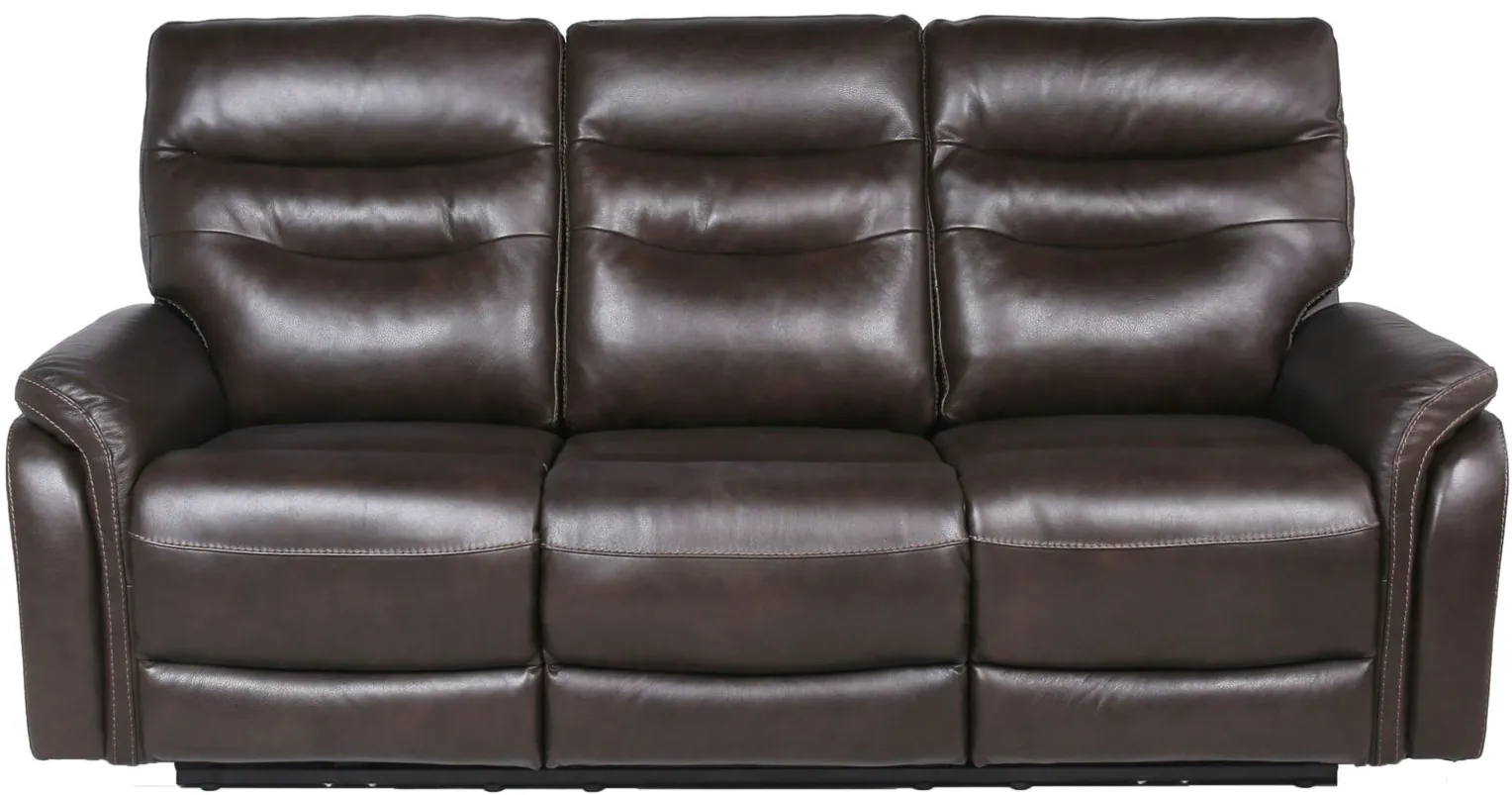 Fortuna Power Recliner Sofa in Dark Brown by Steve Silver Co.
