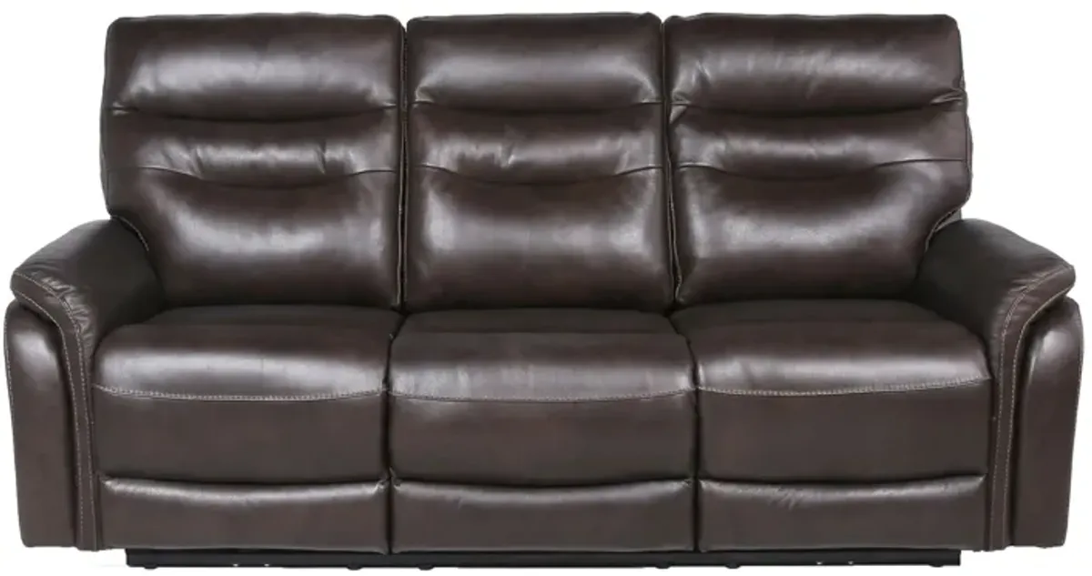 Fortuna Power Recliner Sofa in Dark Brown by Steve Silver Co.