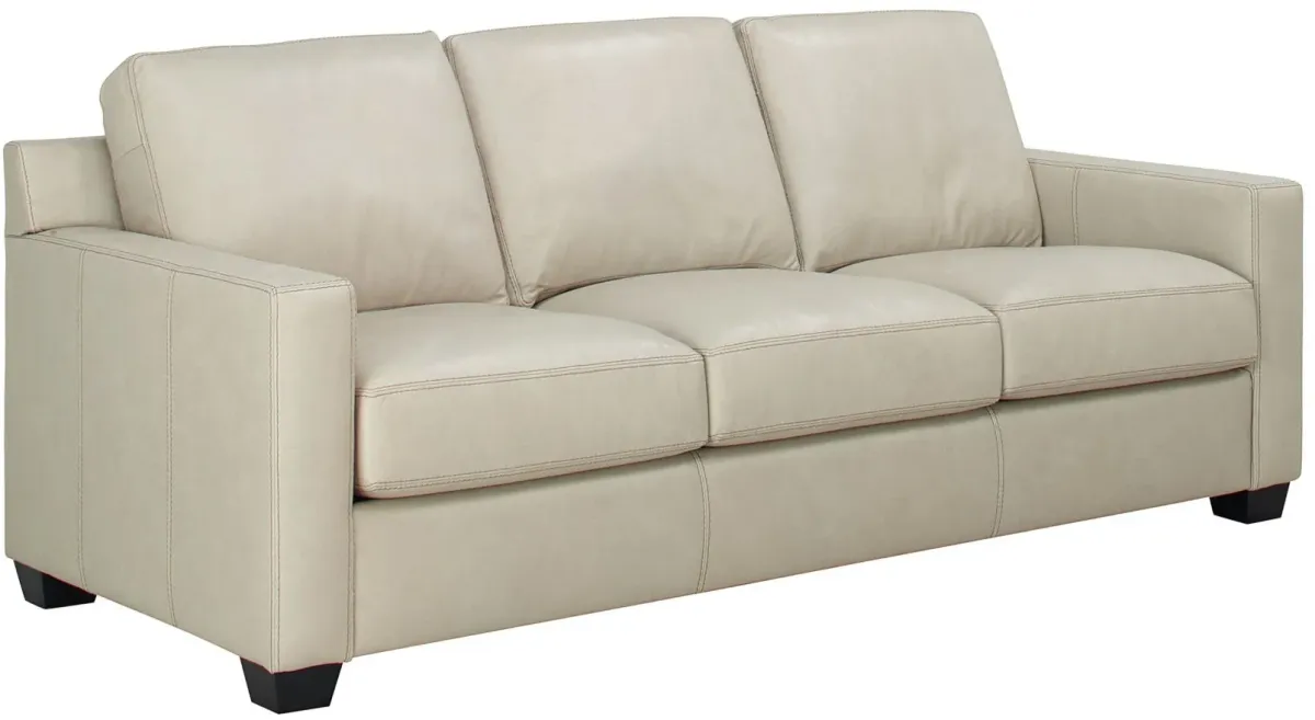 Anaheim Leather Sofa in White by Bellanest