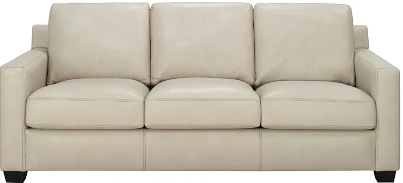 Anaheim Leather Sofa in White by Bellanest by Raymour & Flanigan