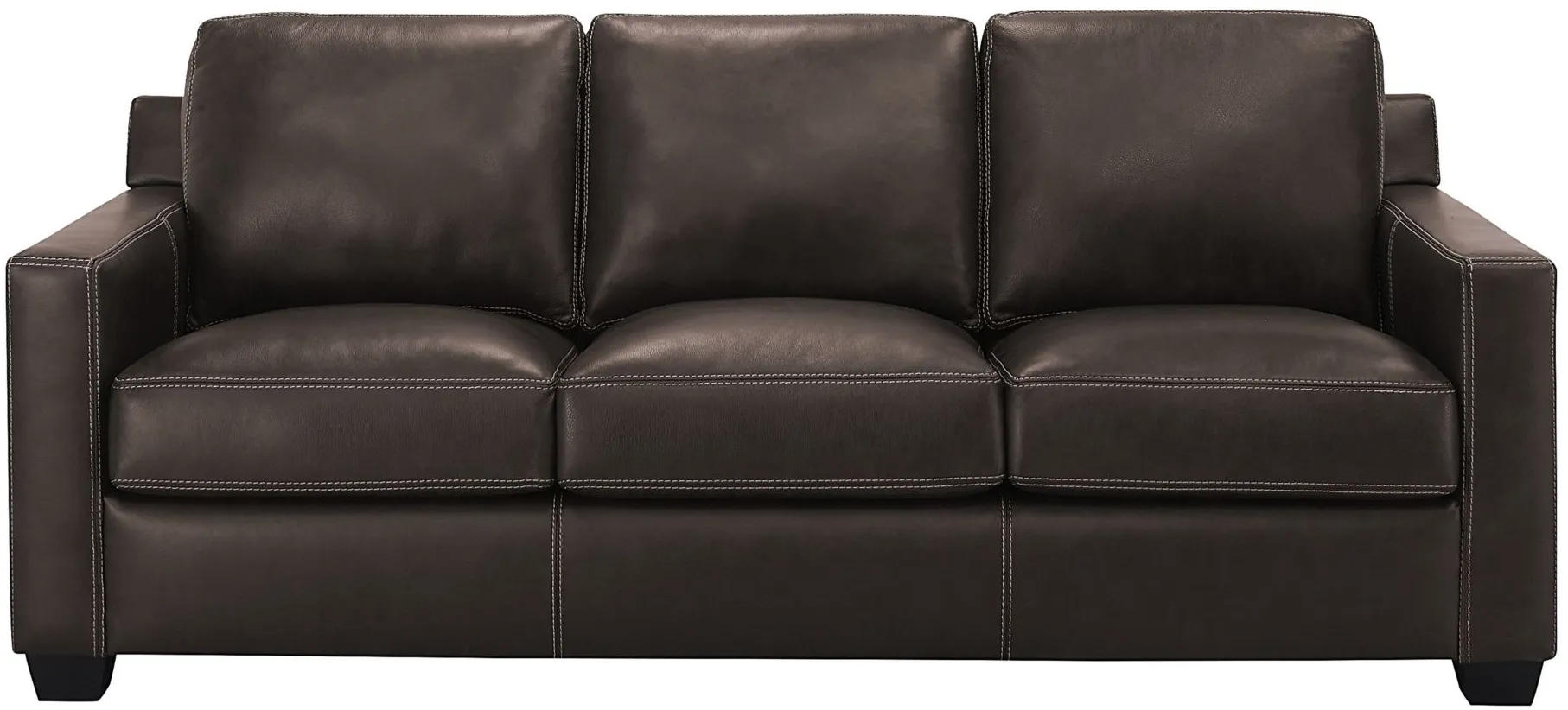 Anaheim Leather Sofa in Brown by Bellanest