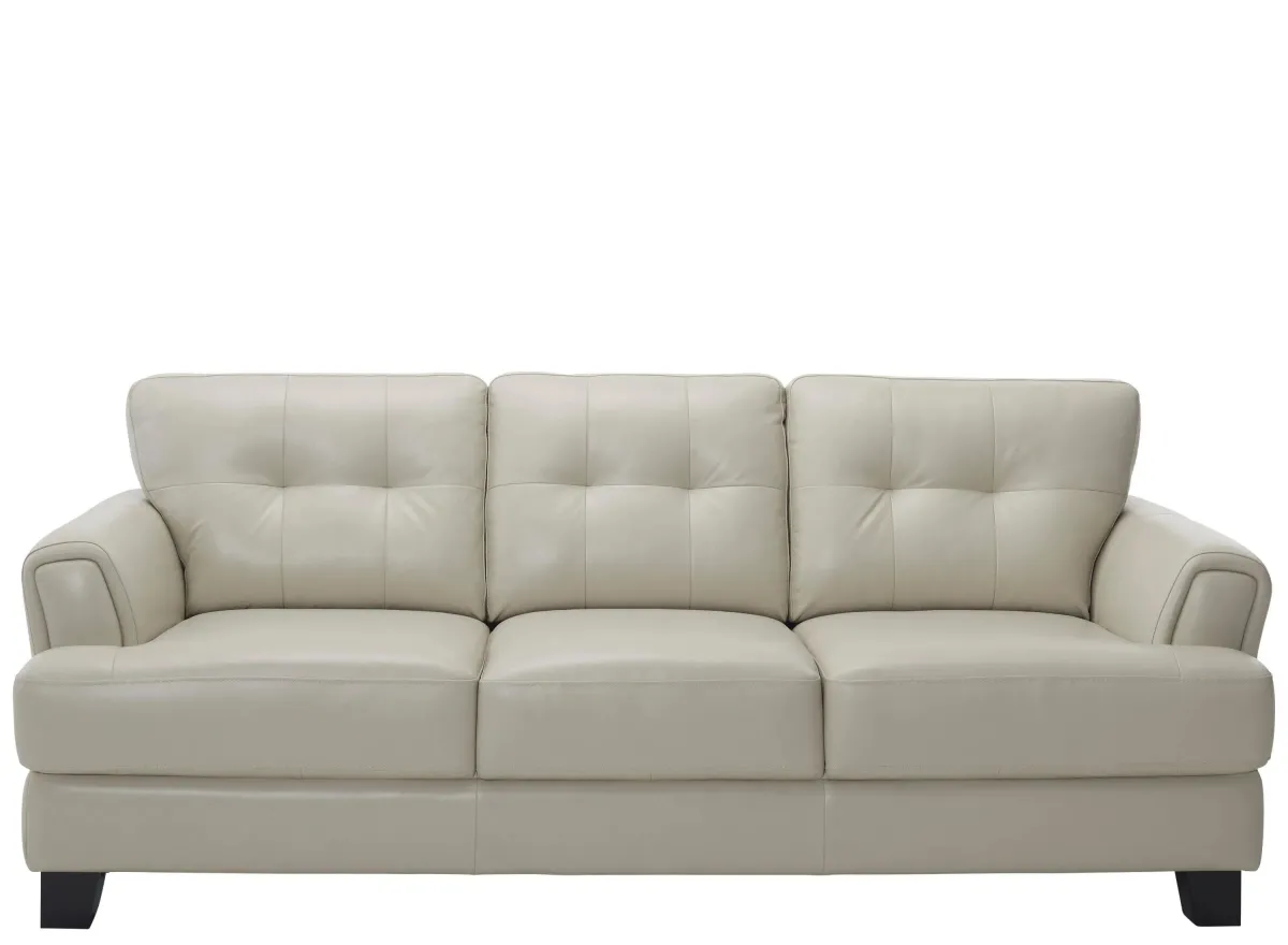 Diego Leather Sofa in Ivory by Chateau D'Ax