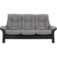 Stressless Windsor Leather Reclining High-Back Sofa in Gray by Stressless
