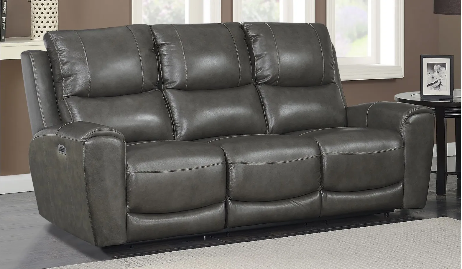 Laurel Power Reclining Sofa in Gray by Steve Silver Co.