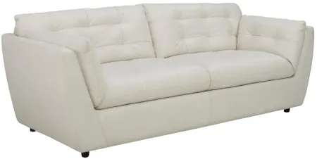 Damar Leather Sofa in White by Chateau D'Ax