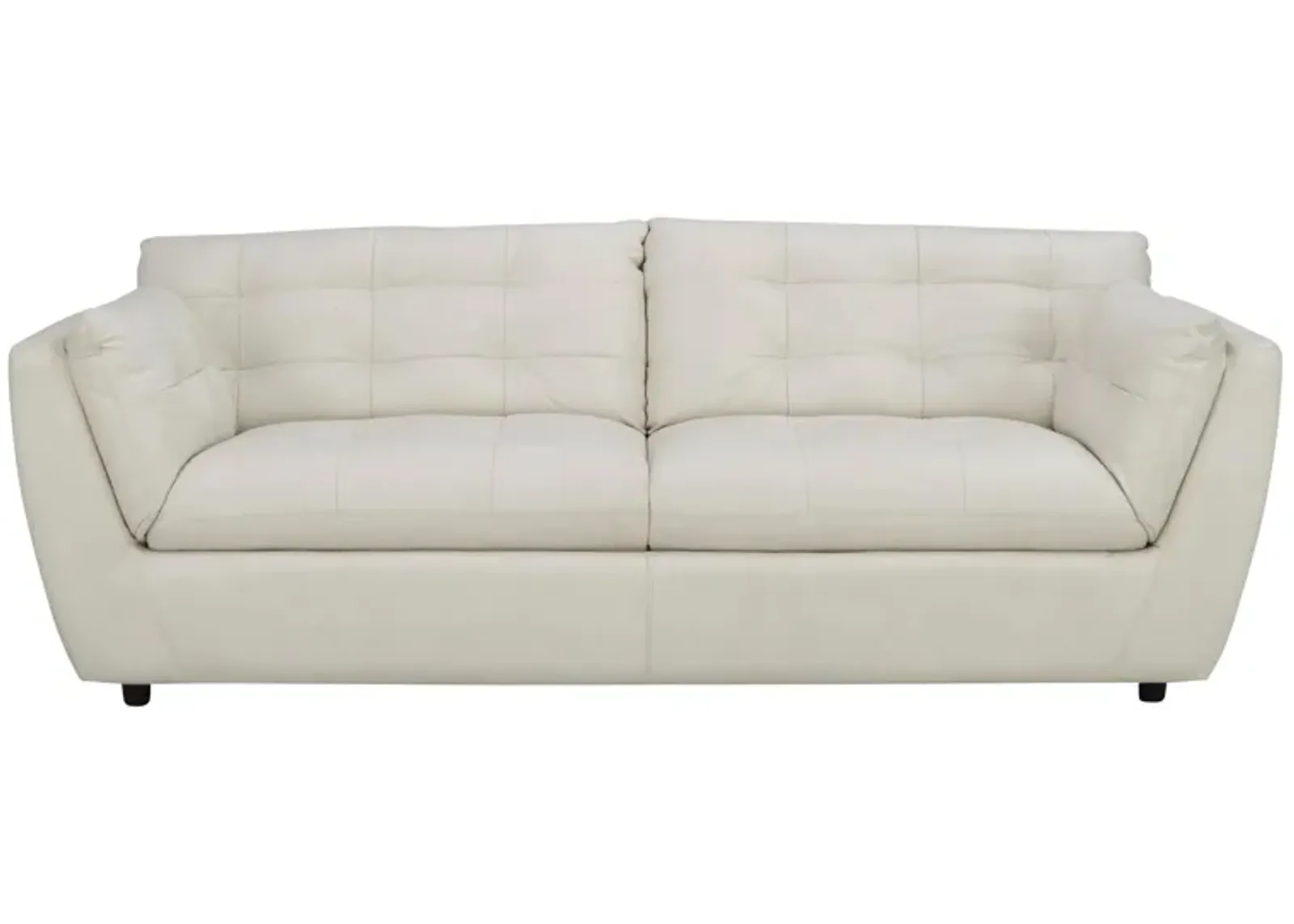 Damar Leather Sofa in White by Chateau D'Ax