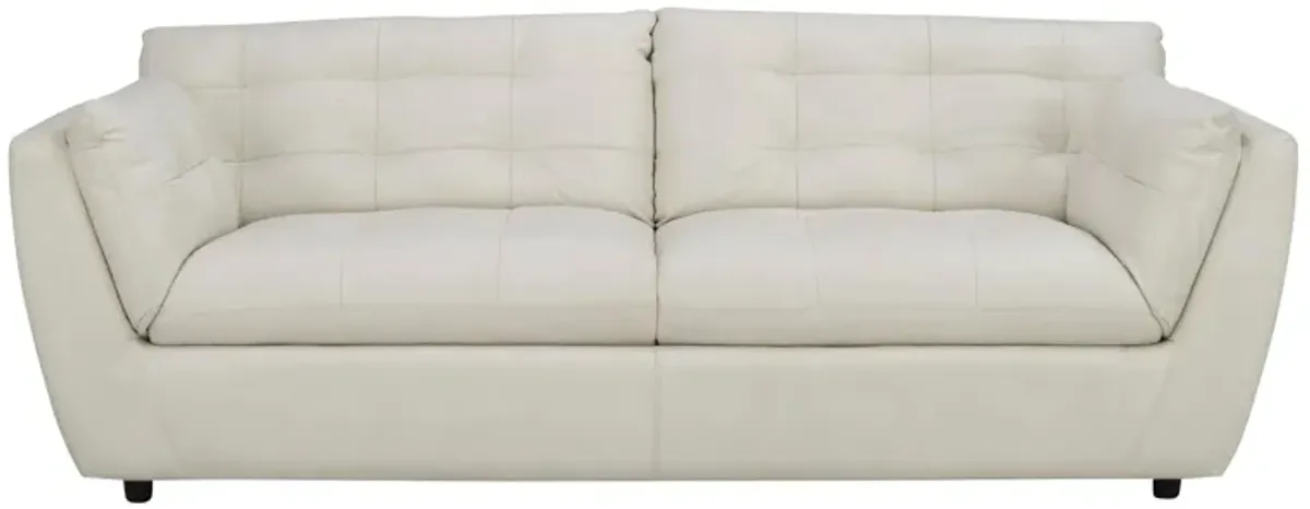 Damar Leather Sofa in White by Chateau D'Ax