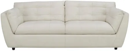 Damar Leather Sofa in White by Chateau D'Ax