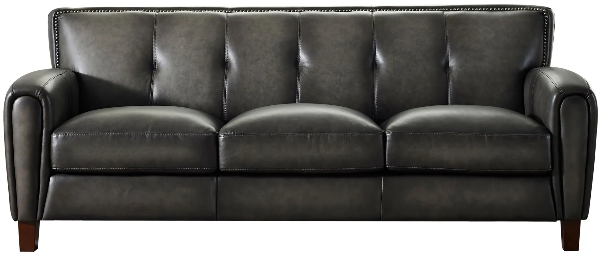 Savannah Leather Sofa in Ash Gray by Amax Leather
