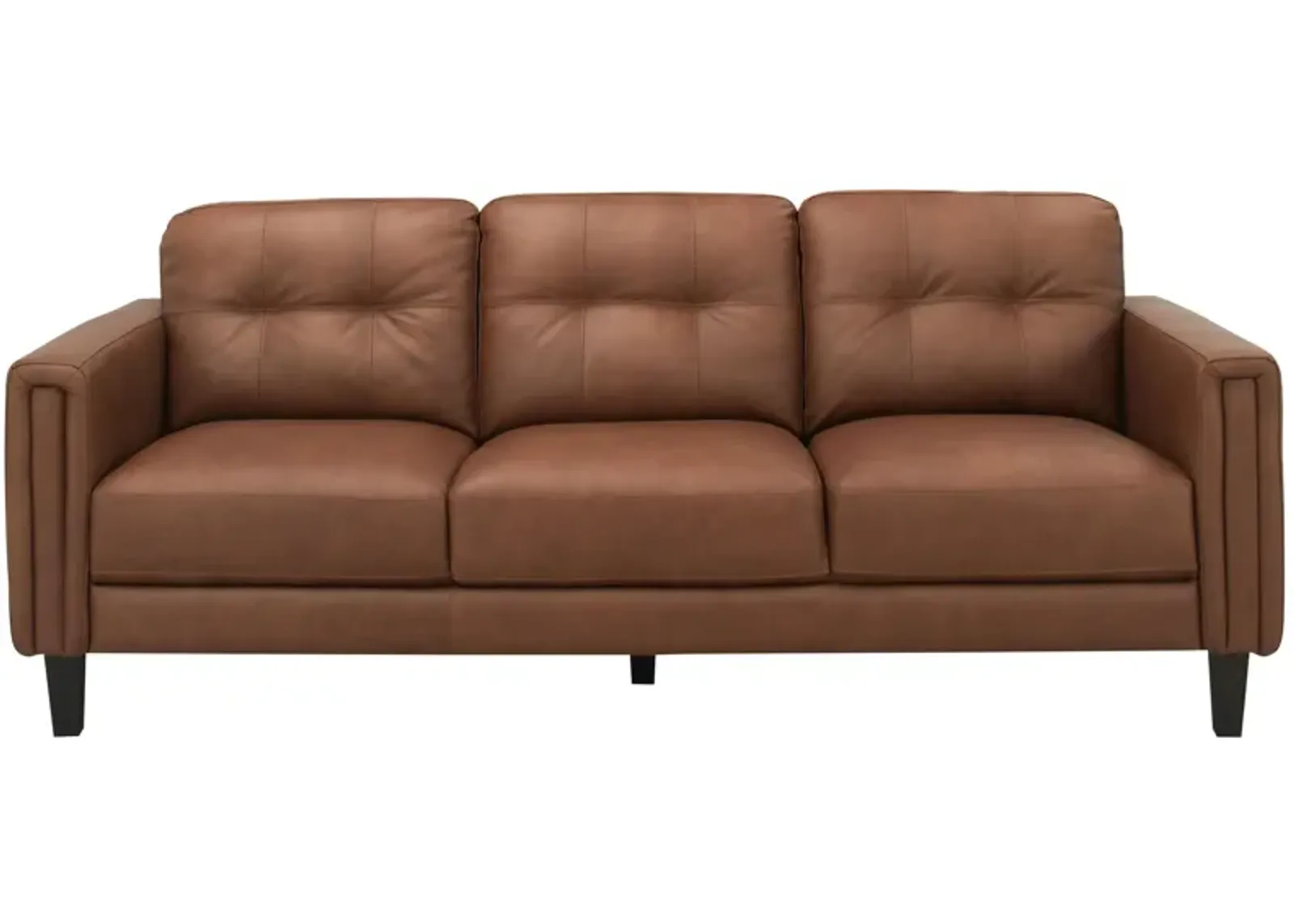 Salerno Leather Sofa in Brown by Chateau D'Ax