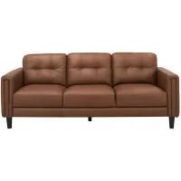 Salerno Leather Sofa in Brown by Chateau D'Ax