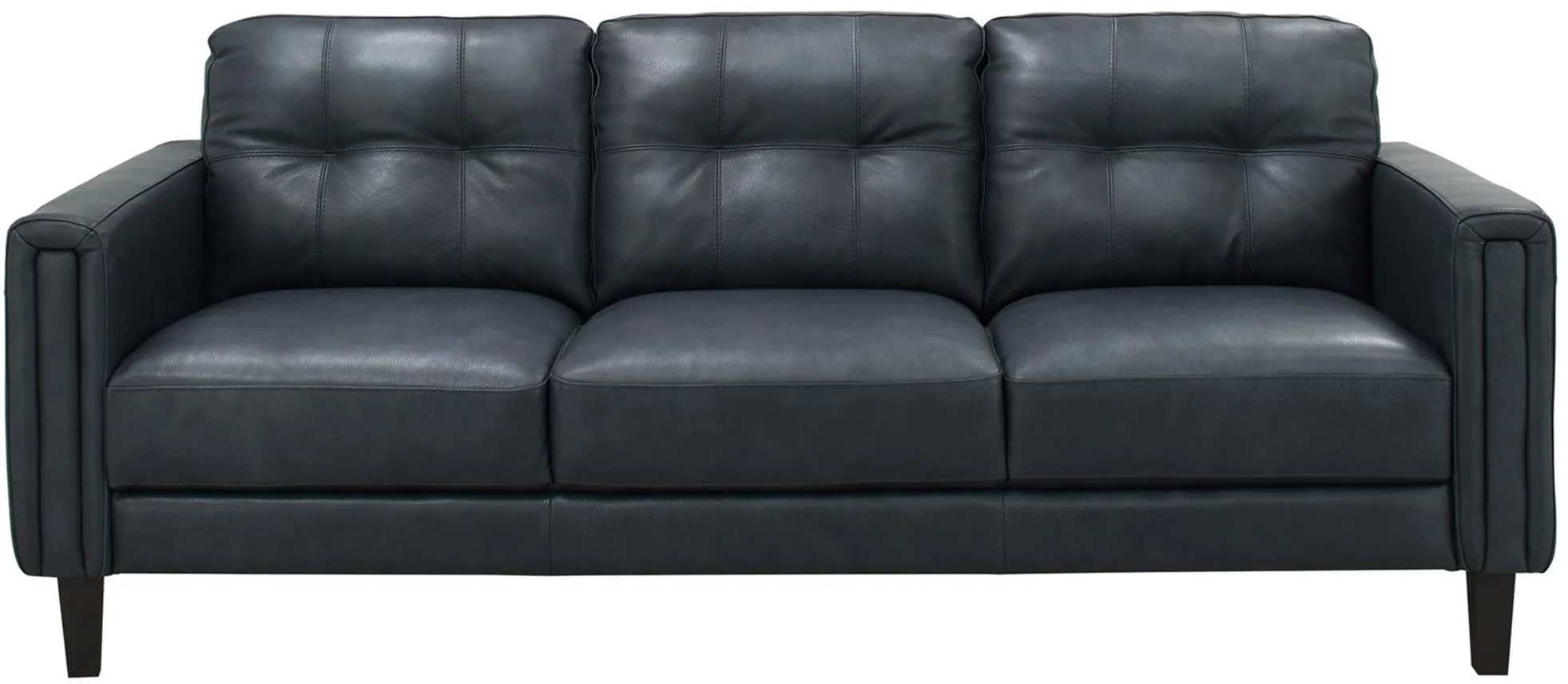 Salerno Leather Sofa in Blue by Chateau D'Ax
