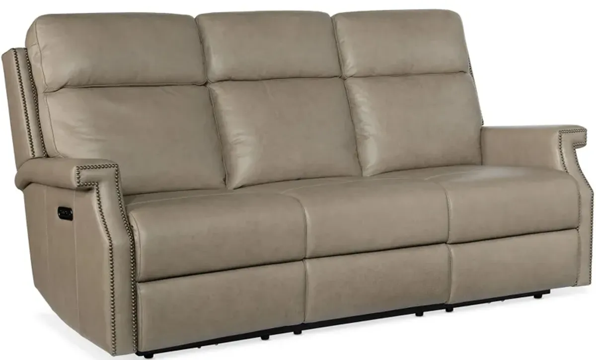 Vaughn Zero Gravity Sofa with Power Headrest in Shattered Stone by Hooker Furniture