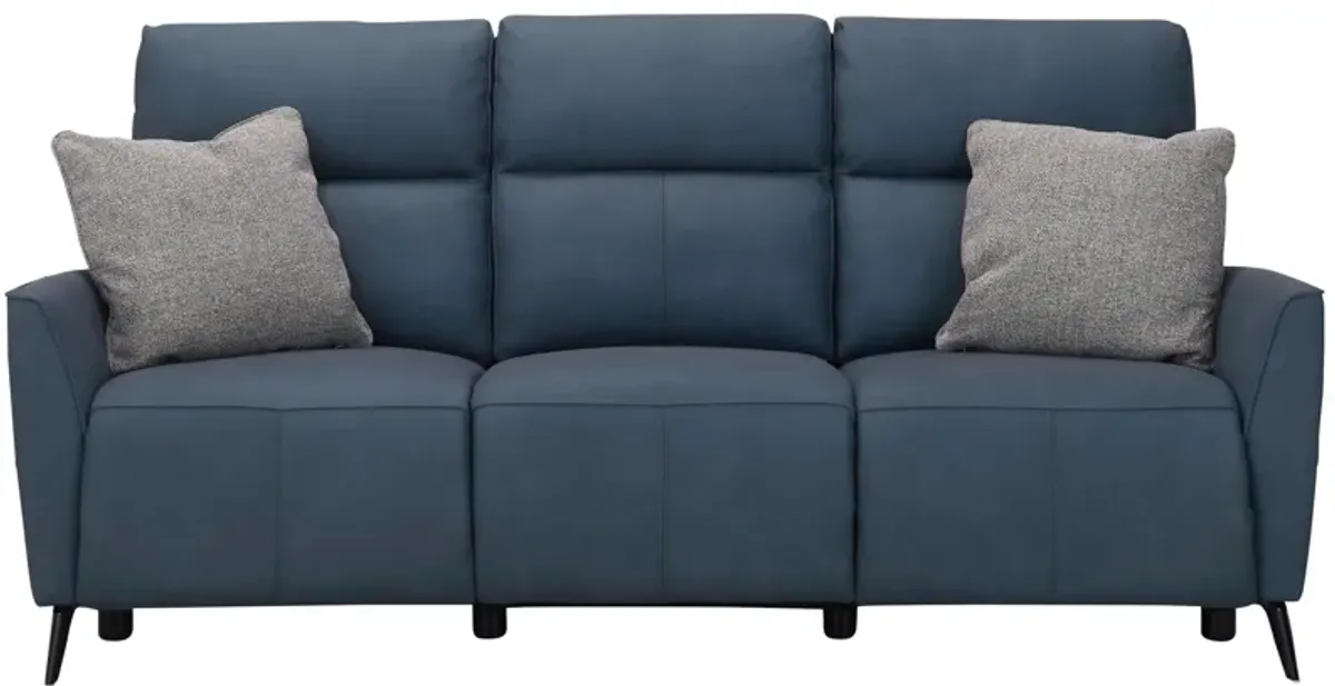 Delilah Power Sofa w/ Power Headrest in Blue by Bellanest