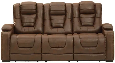 Owner's Box Power Recliner Sofa with Adjustable Headrest in Thyme by Ashley Furniture