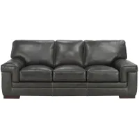 Colton Leather Sofa in Gray by Bellanest