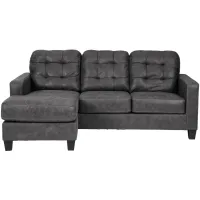 Venaldi Sofa Chaise in Gunmetal by Ashley Furniture