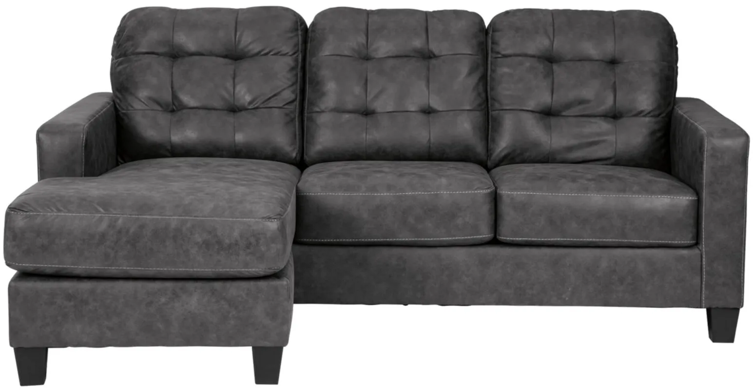 Venaldi Sofa Chaise in Gunmetal by Ashley Furniture