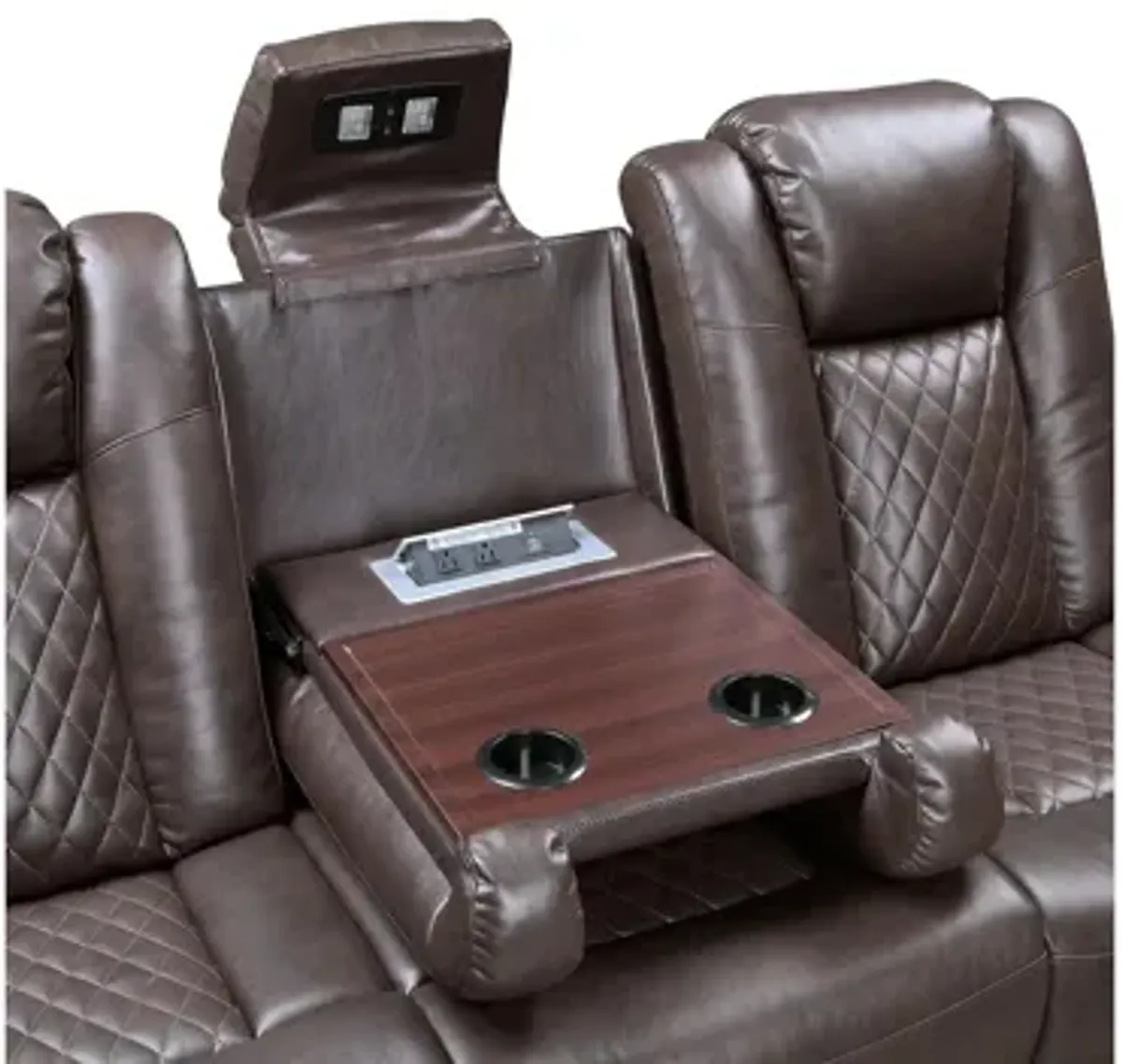 Orina Power Double Reclining Sofa With Power Headrests