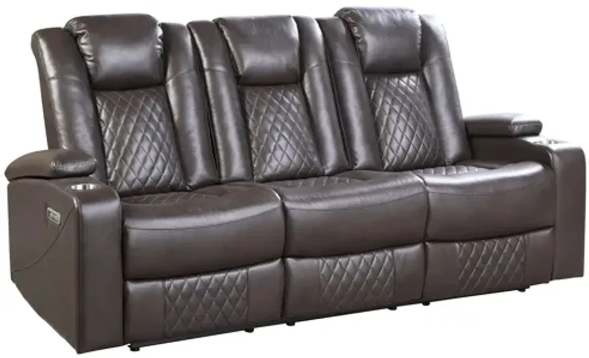 Orina Power Double Reclining Sofa With Power Headrests