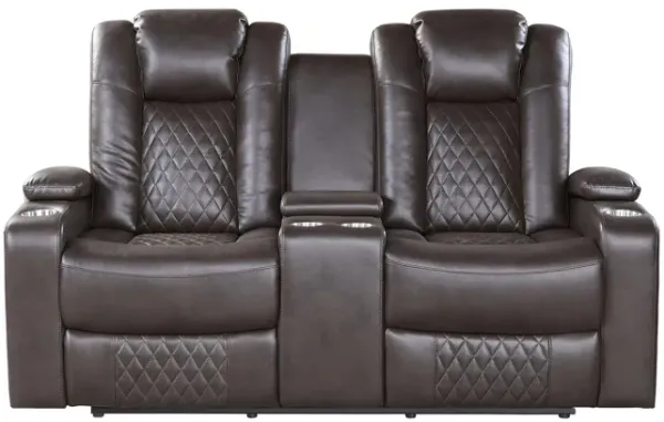 Orina Power Double Reclining Loveseat With Power Headrests