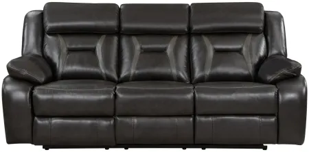 Austin Double Reclining Sofa in Dark Gray by Homelegance