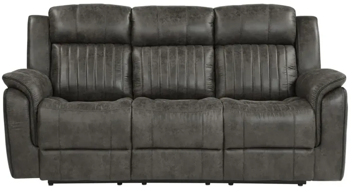 Spivey Double Reclining Sofa in Brownish Gray by Homelegance