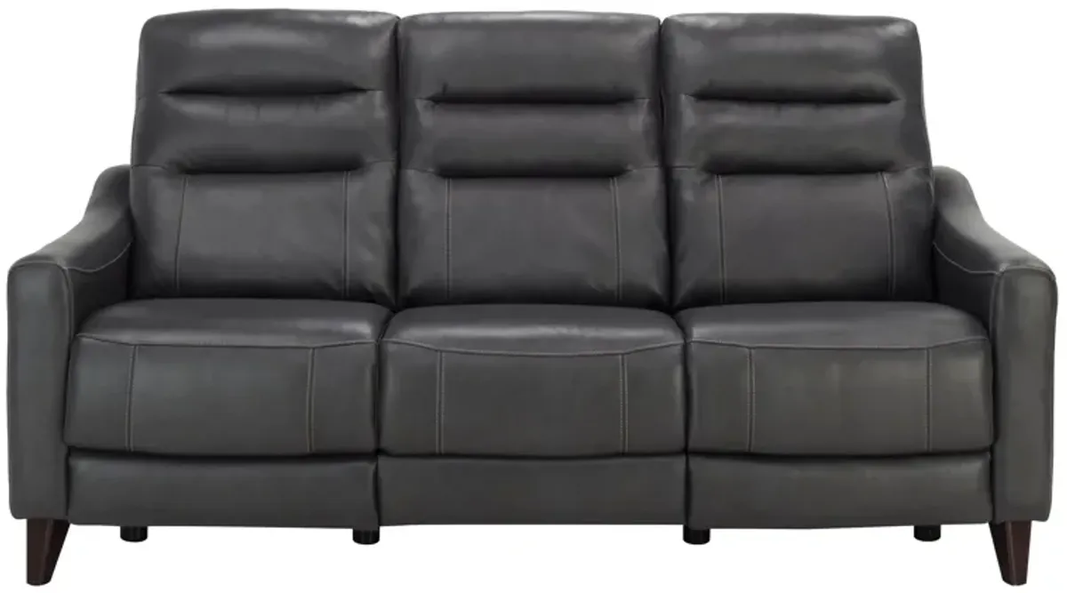 Graham Power Sofa w/ Power Headrest in Charcoal by Davis Intl.