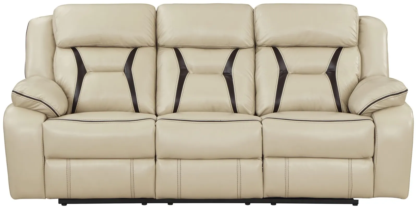 Austin Power Double Reclining Sofa in Beige by Homelegance